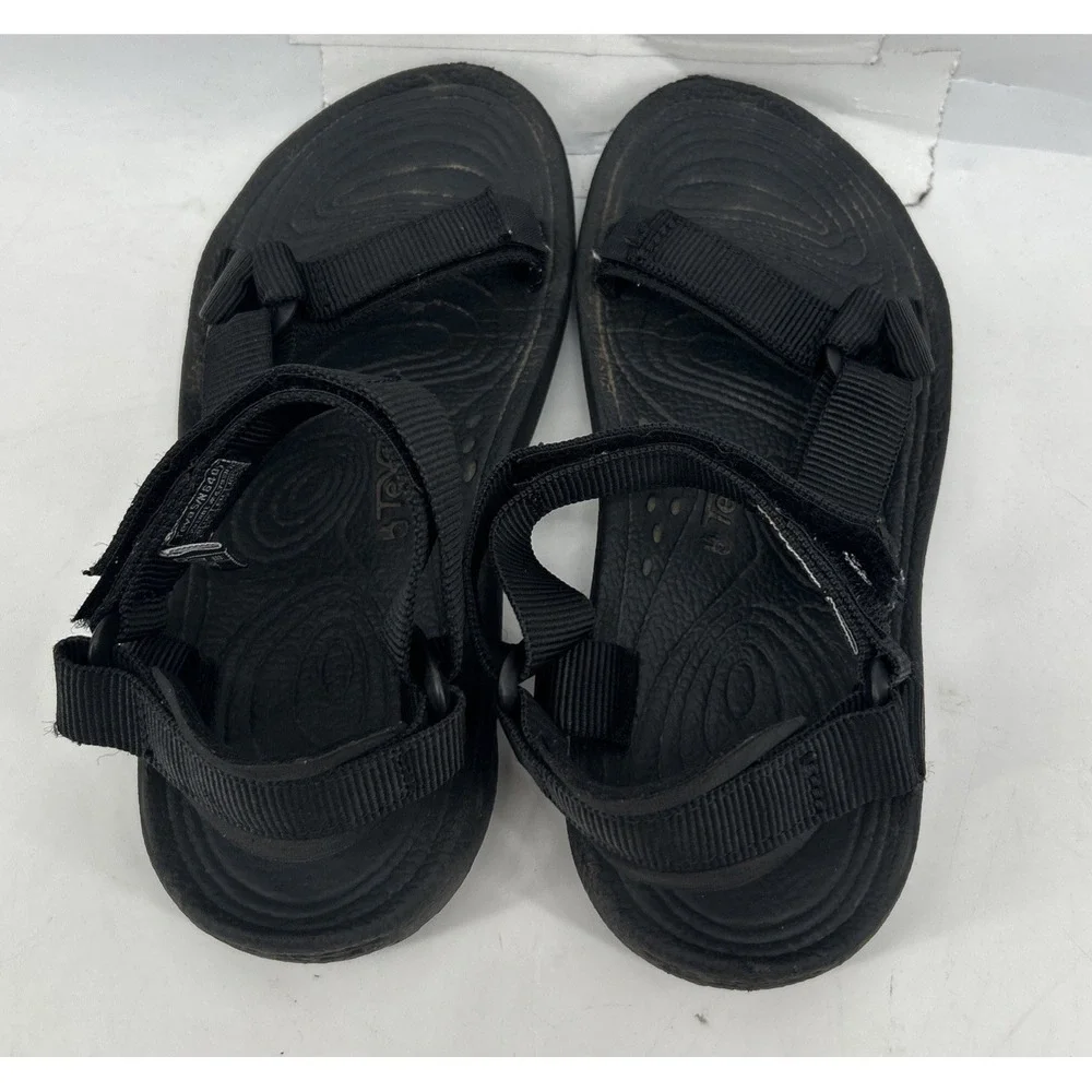 Teva Hurricane Sport Sandals Black Hook And Loop Women's Size 6